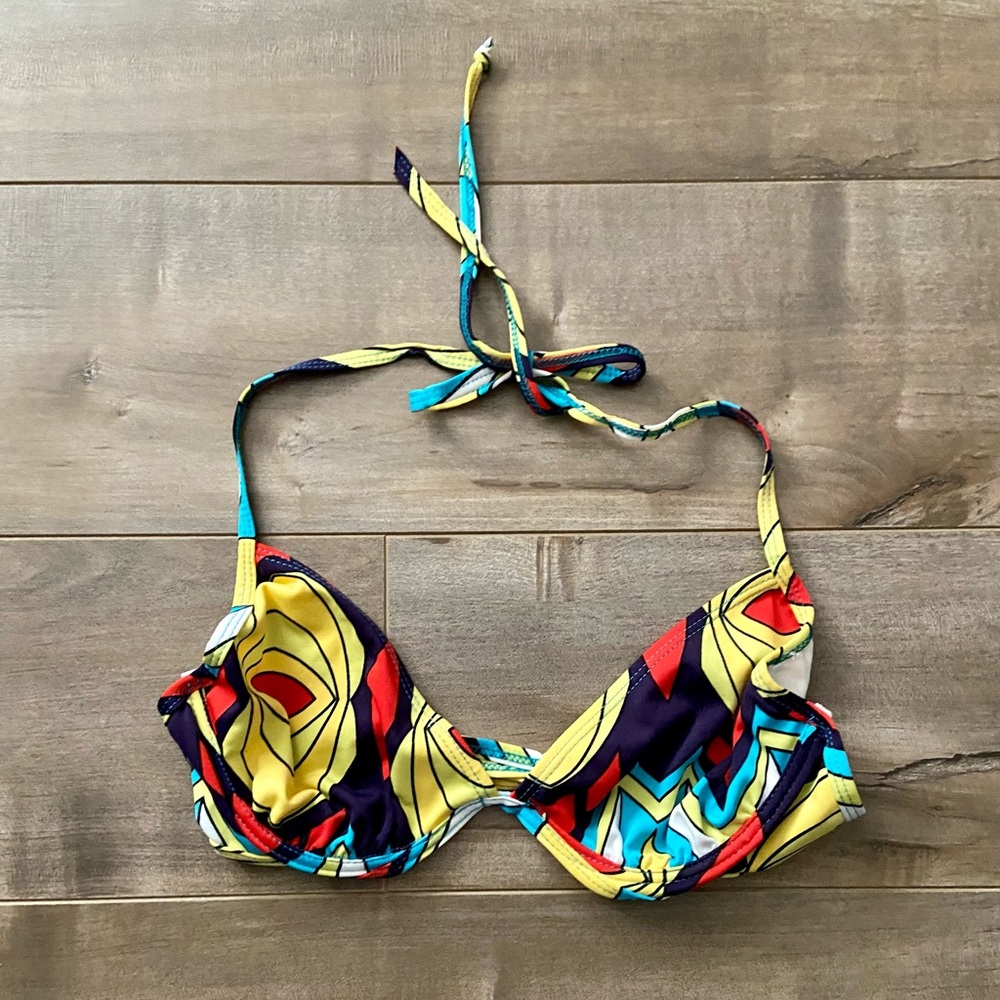 Multi Color Abstract Print 2 Piece String Bikini - image 6